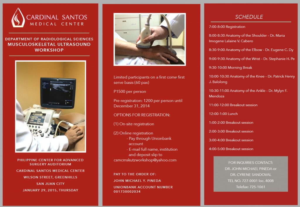 CARDINAL SANTOS MEDICAL CENTER MUSCULOSKELETAL ULTRASOUND